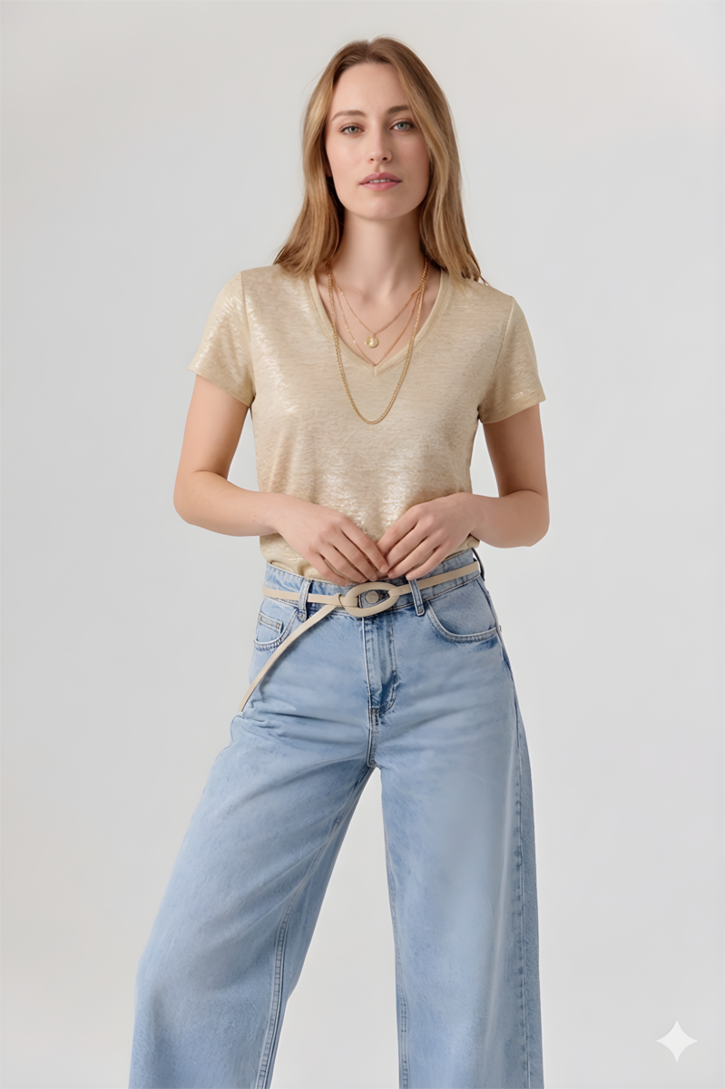 CAMISETA ADELLE COLOR BEIGE